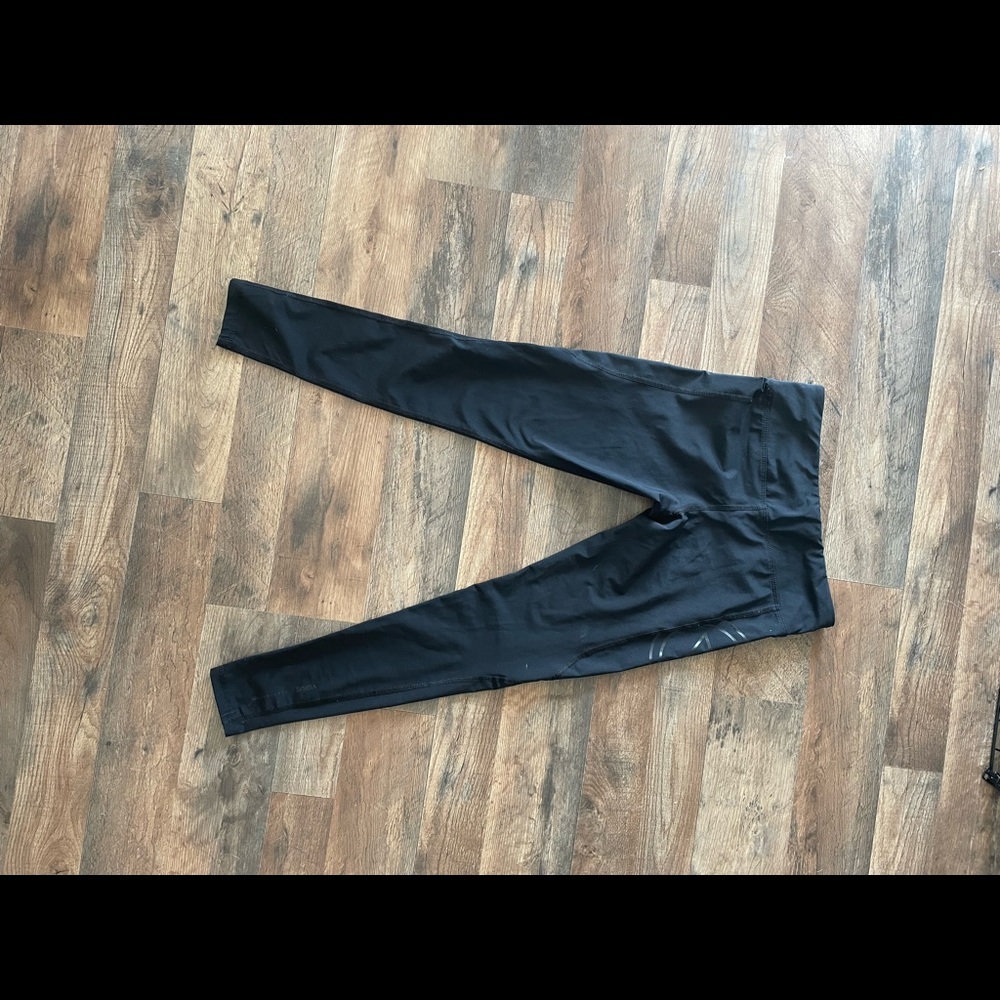 Virus Black Compression Leggings Size Small